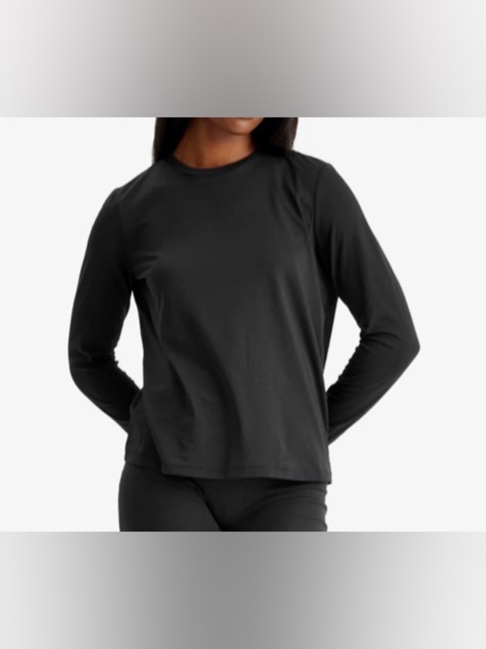 🖤 SKIMS Relaxed Tees Long Sleeve T-Shirt | Onyx | Sz S | NWT 🏷️